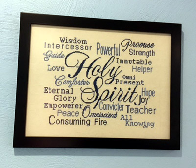 Holy Spirit stitched by Sandra Sasser